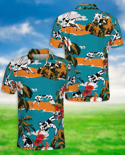 Wrestling Tropical Polo Shirt | Netecom