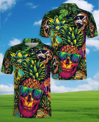 Psychedelic Alien Road Trip Polo Shirt – Fun Cosmic Print for Men | Netecom
