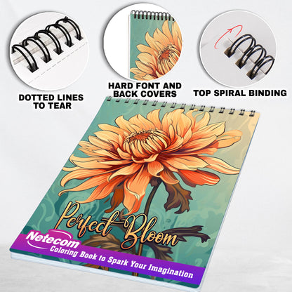 Perfect Bloom Large Print Spiral Bound Coloring Book: Dive into a Colorful Journey with the Perfect Bloom