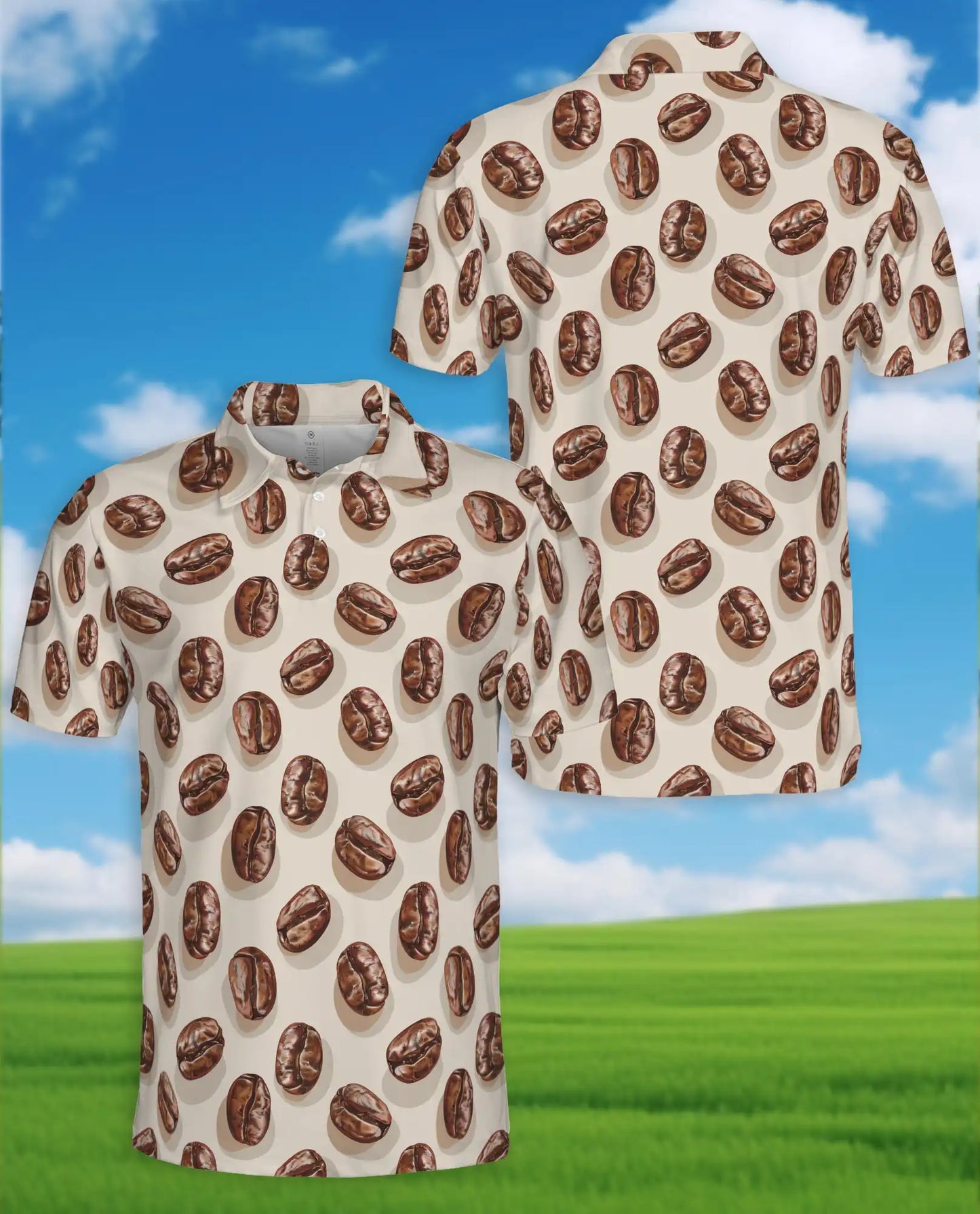 Coffee Bean Polo Shirt for Men – Casual Cafe Style | Netecom