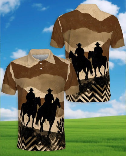 Western Cowboy Polo Shirt - Rustic Ranch Rider Style | Netecom