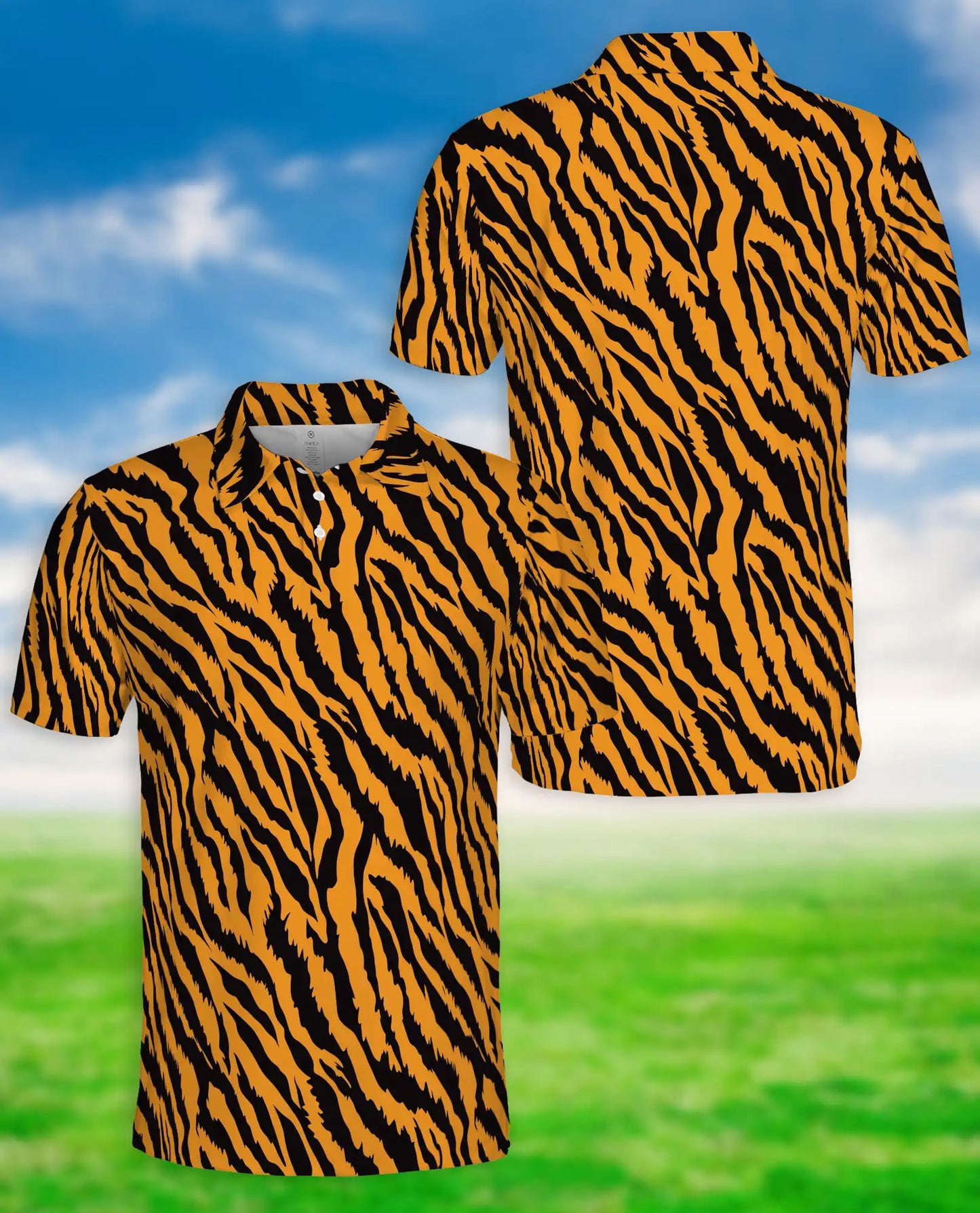 Tiger Stripe Polo Shirt – Wild Animal Print | Netecom