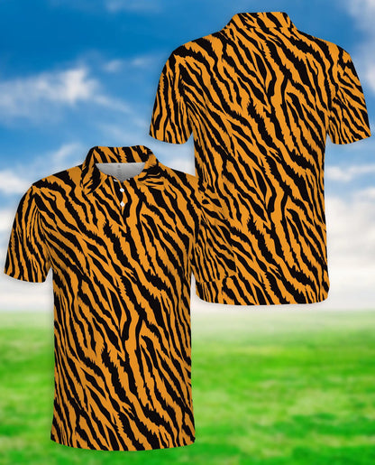 Tiger Stripe Polo Shirt – Wild Animal Print | Netecom
