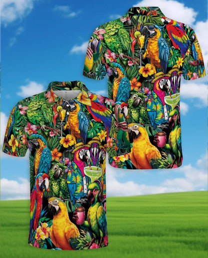 Tropical Parrot Polo Shirt – Colorful Island Style | Netecom