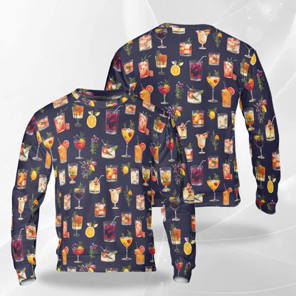 Summer Cocktails Sweatshirt, 3D All Over Print Tropical Drink Crewneck Pullover for Men Women, Cocktail Lover Gift - Netecom