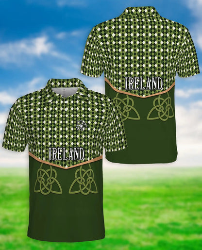 Ireland Shamrock Celtic 3D Polo Shirt | Netecom