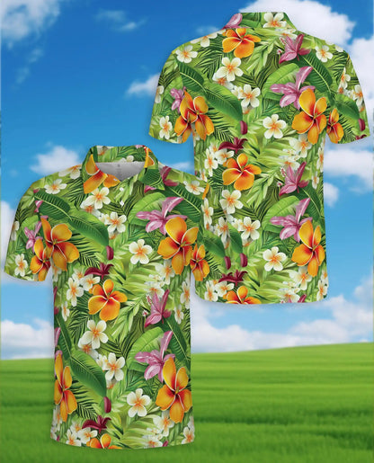 Tropical Hibiscus Polo Shirt for Men – Island Floral Style | Netecom