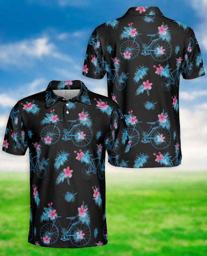 Bicycle Hawaiian Polo Shirt – Floral Summer Style | Netecom