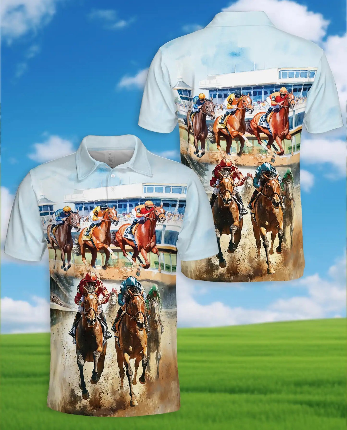 Horse Racing Polo Shirt Derby Style | Netecom