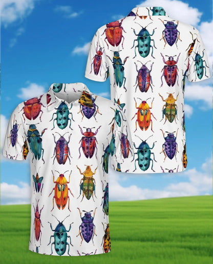 Colorful Beetle Polo Shirt for Men – Nature Insect Style | Netecom