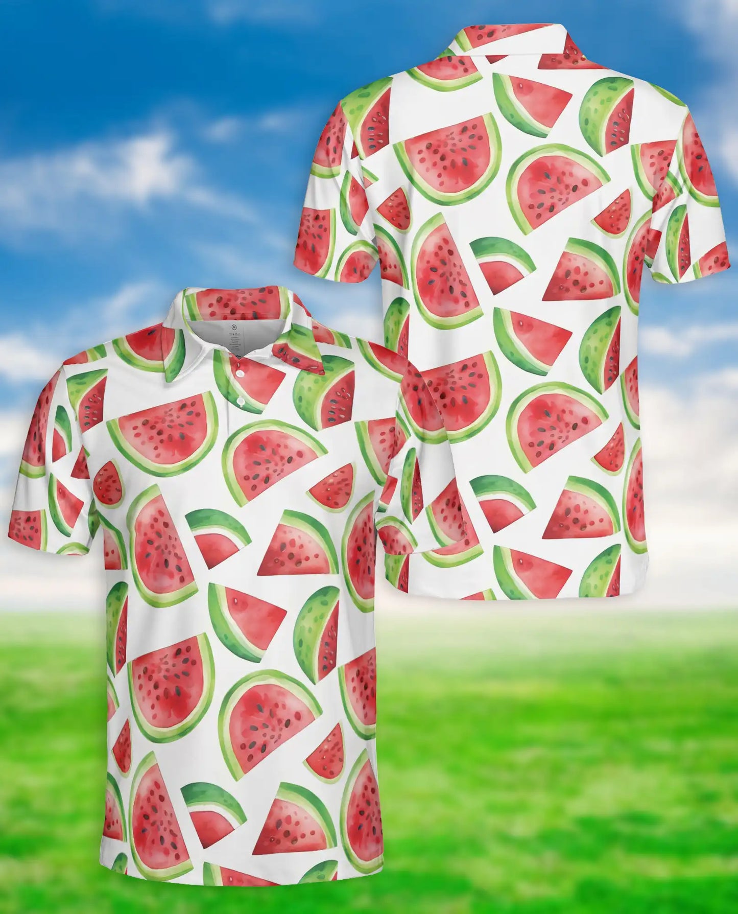 Watermelon Print Polo Shirt – Fresh Summer Style | Netecom