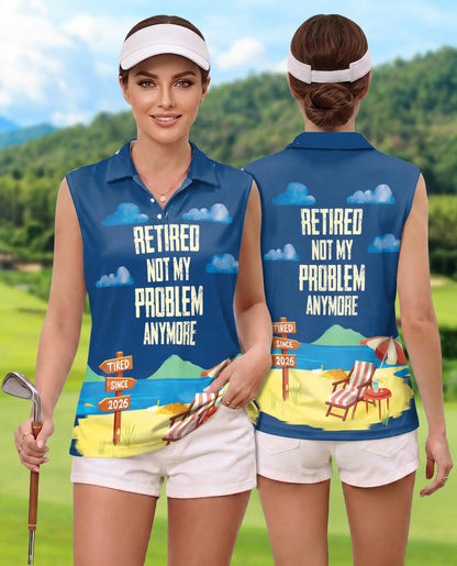 Tropical Beach Sleeveless Polo Shirt for Women – Island Summer Style | Netecom