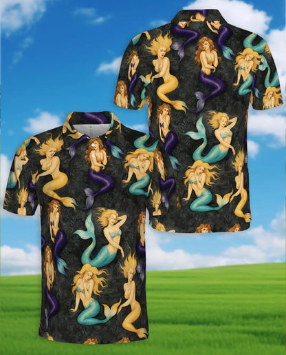 Mermaid Polo Shirt – Ocean Fantasy Print | Netecom