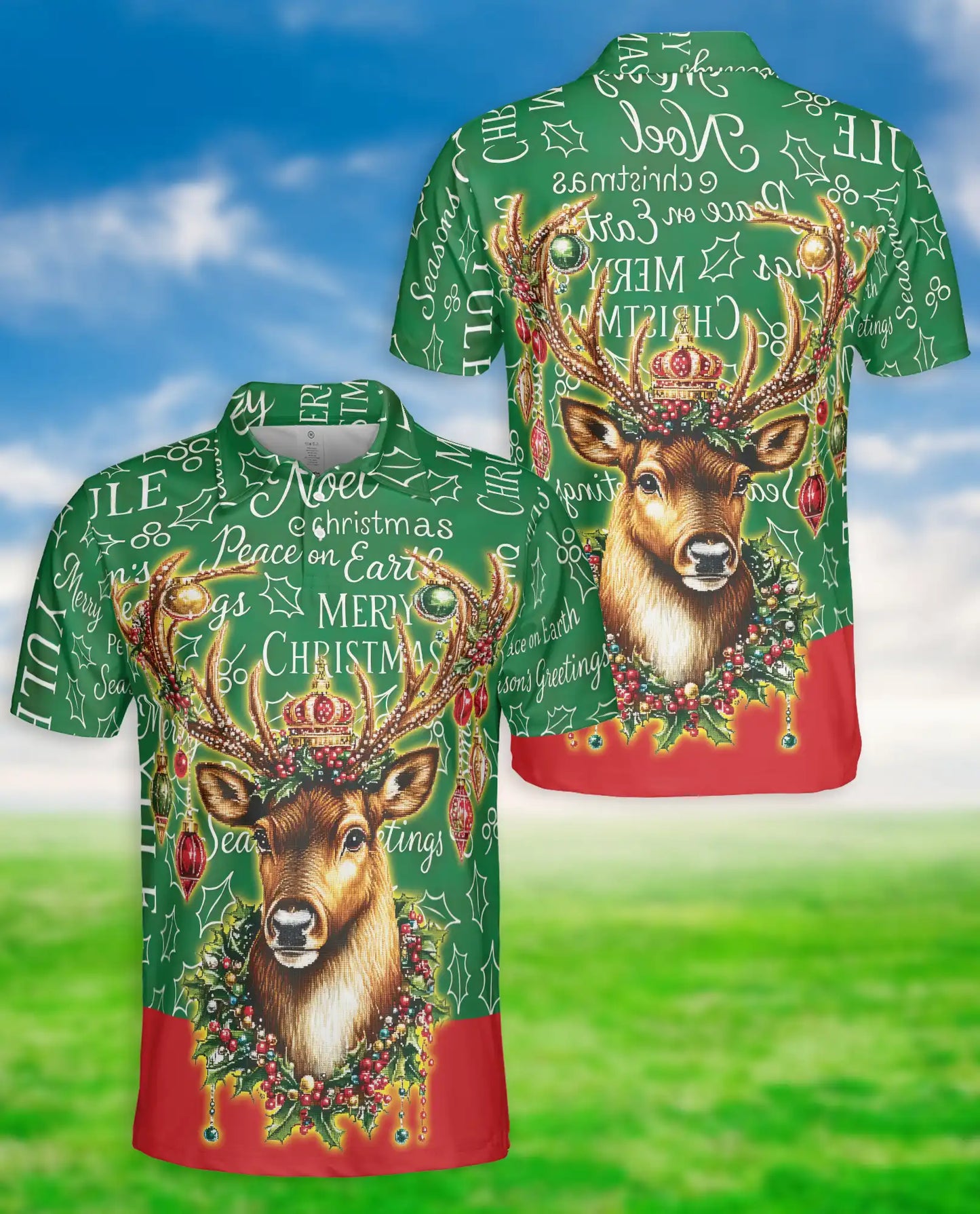 Christmas Reindeer Polo Shirt – Festive Holiday Style | Netecom