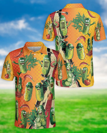 Funny Pickle Polo Shirt – Spicy Food Style | Netecom