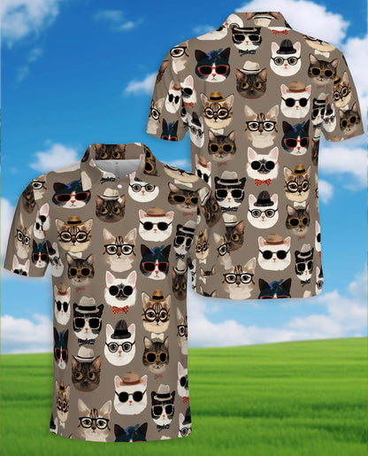 Fashion Cats Polo Shirt for Men – Stylish Feline Art Design | Netecom