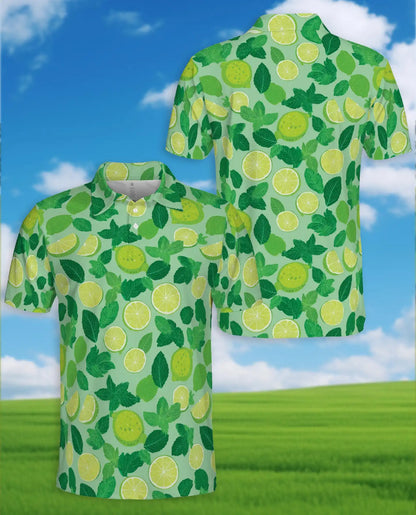 Lime Mint Polo Shirt - Fresh Citrus Summer Style | Netecom
