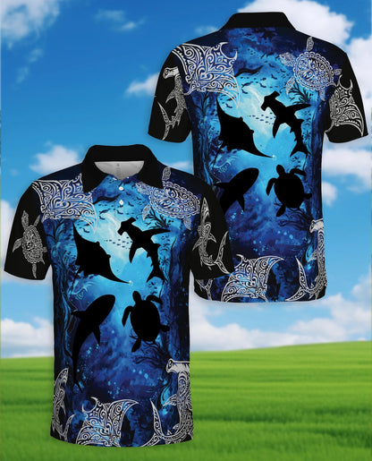 Amazing Ocean World Polo Shirt for Men – Tropical Marine Life Style | Netecom