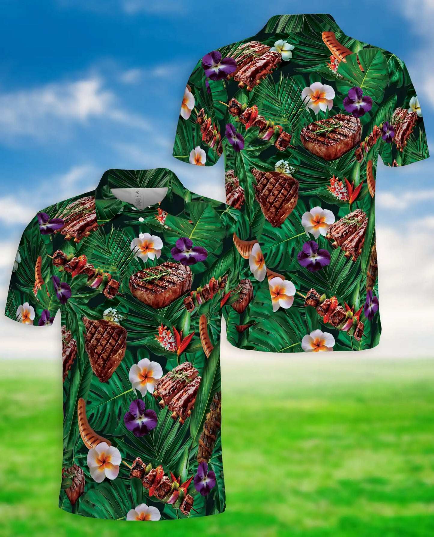 BBQ Tropical Polo Shirt | Netecom