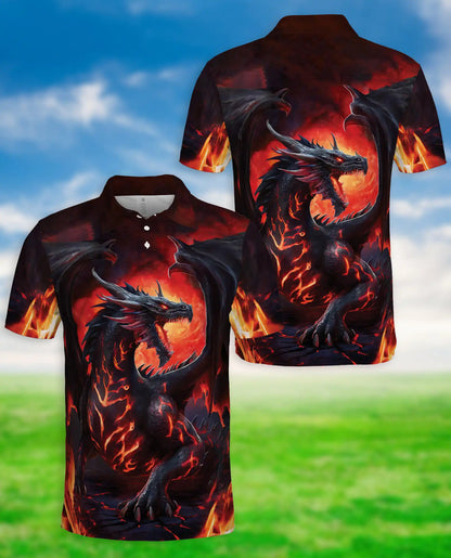 Fire Dragon Fantasy Polo Shirt | Netecom