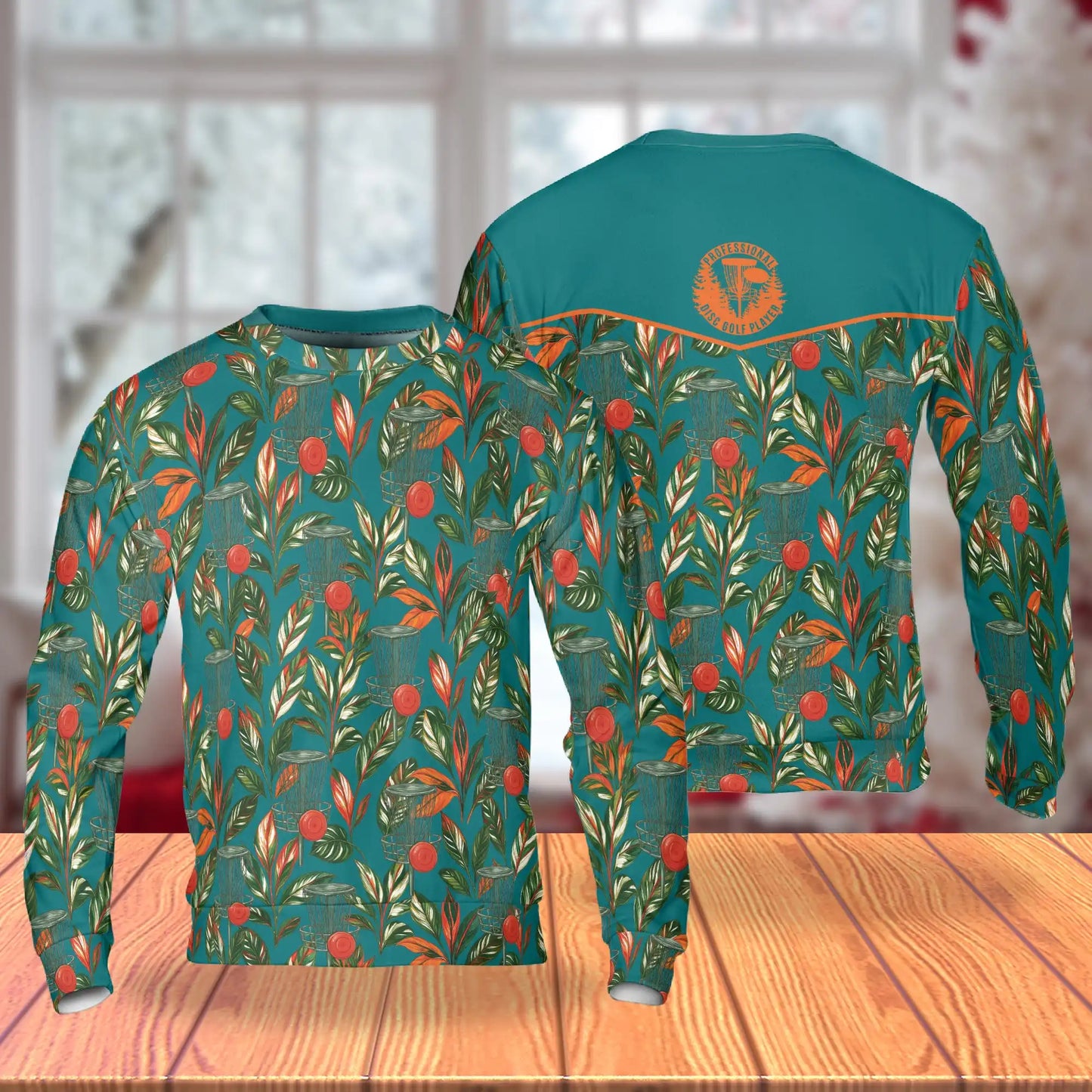 Disc Golf Sporty Sweatshirt, 3D All Over Print Disc Golf Sports Crewneck Pullover for Men Women, Disc Golf Lover Gift - Netecom
