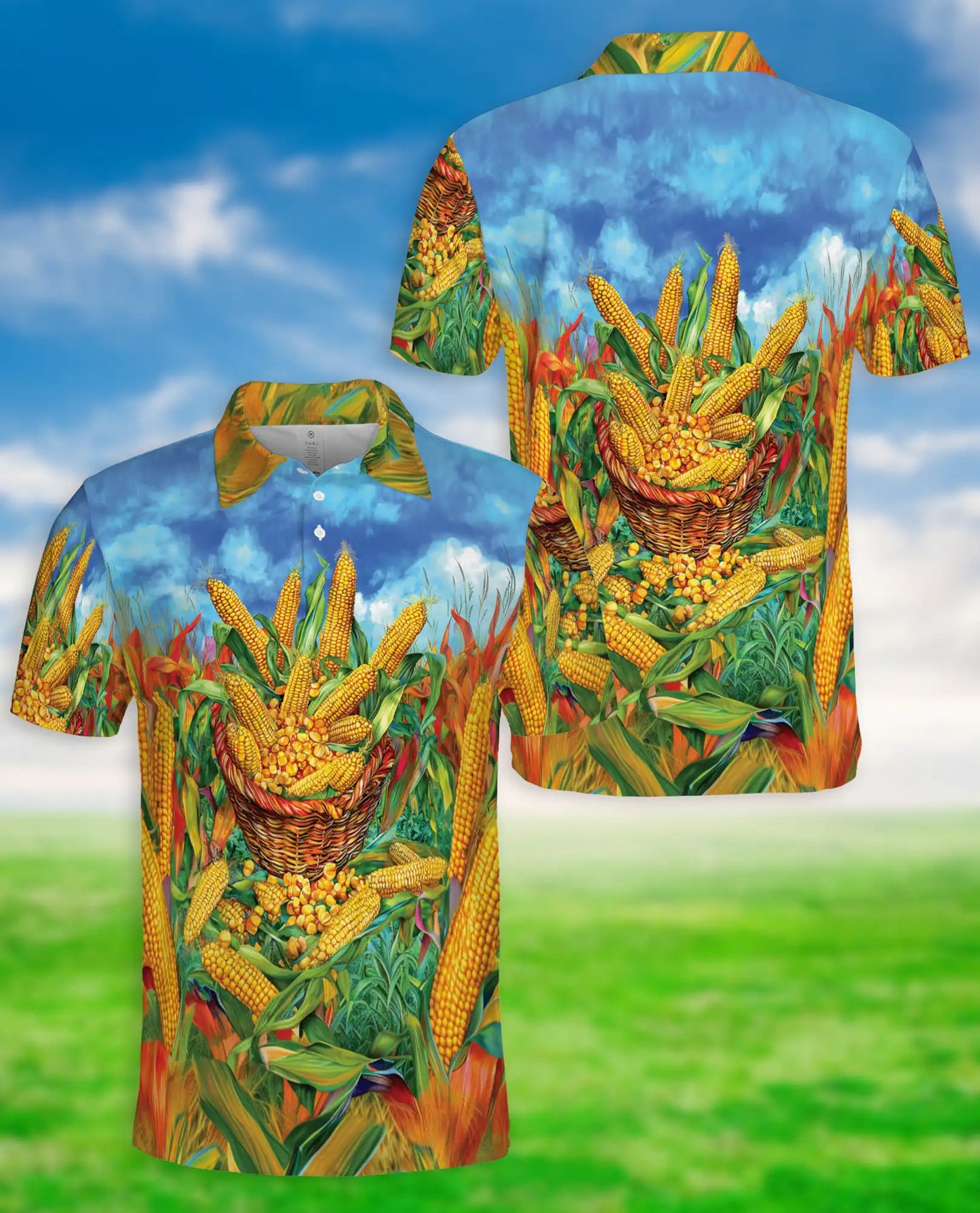 Corn Field Harvest Polo Shirt | Netecom