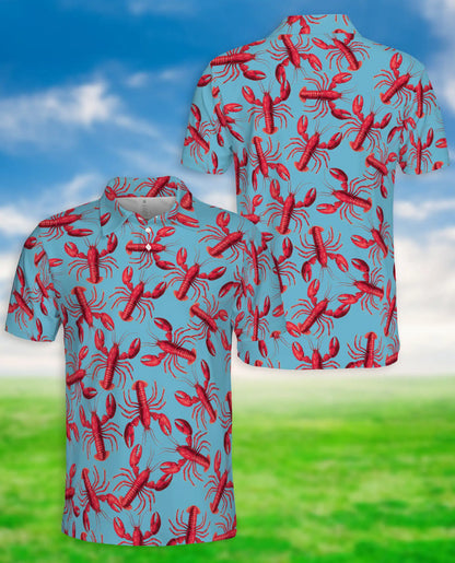 Lobster 3D Polo Shirt for Men – Seafood Ocean Summer Style | Netecom
