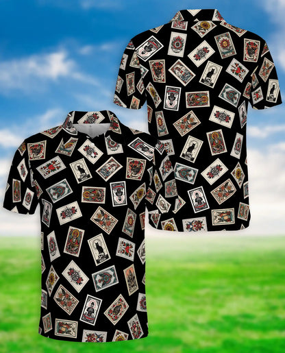 Tarot Card Polo Shirt for Men – Mystical Fortune Design | Netecom