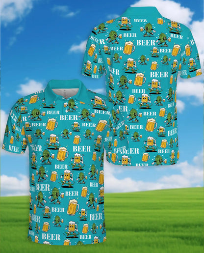 Funny Beer Polo Shirt - Craft Brew Party Tropical Style | Netecom