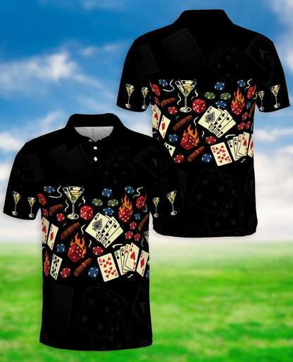 Casino Poker Polo Shirt – Gambling Night Print | Netecom