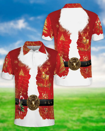 Santa Claus Christmas Polo Shirt for Men | Netecom