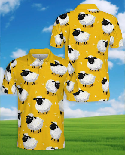 Cute Sheep Polo Shirt for Men – Farm Animal Style | Netecom