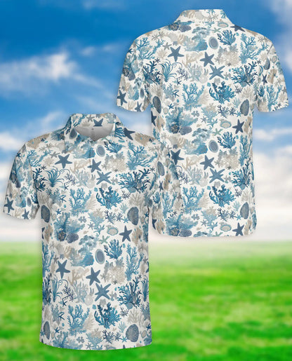 Ocean Coral Polo Shirt – Coastal Sea Life Style | Netecom