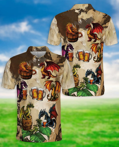 Dragon Beer Fantasy 3D Polo Shirt for Men | Netecom