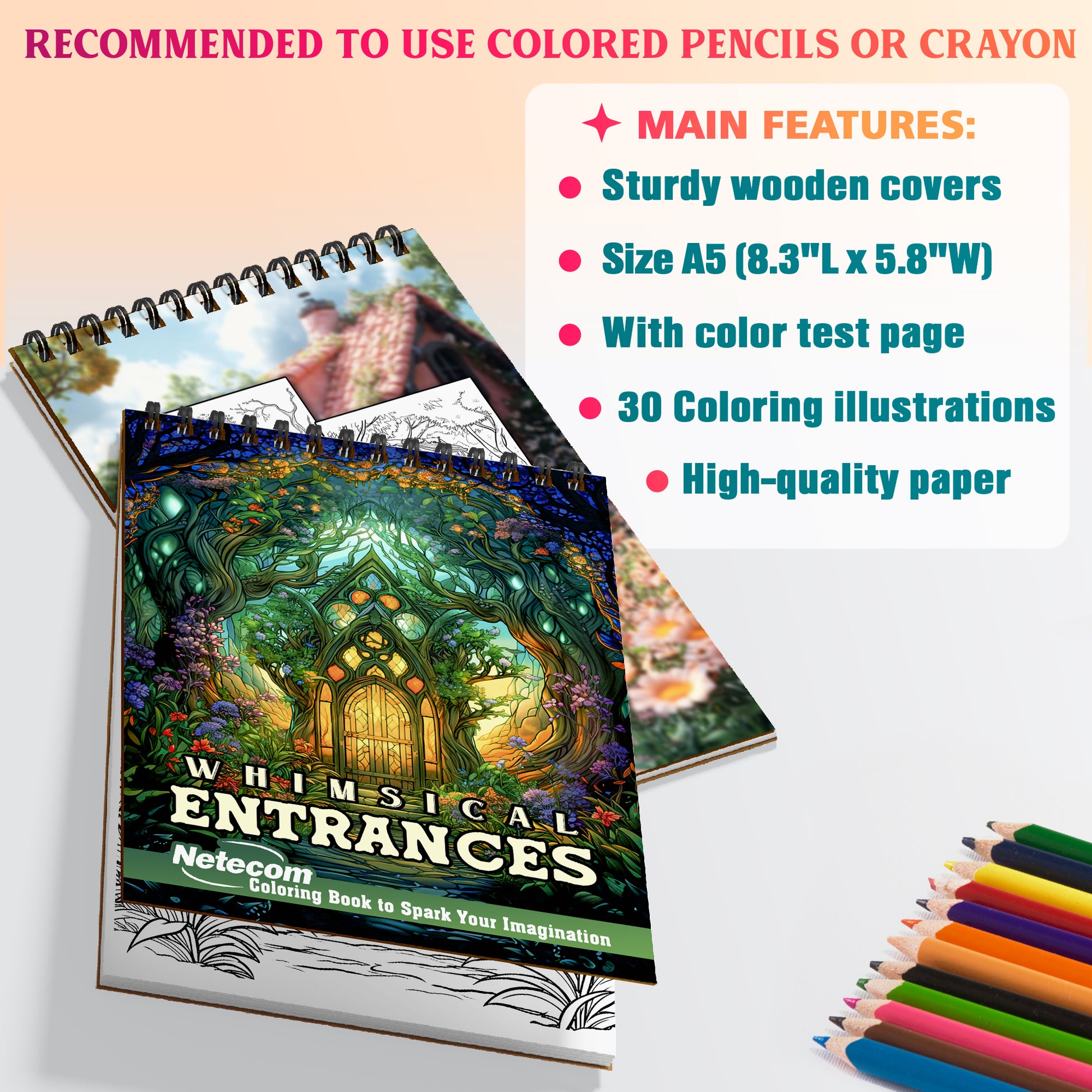 Netecom Whimsical Entrances Coloring Sheets For Adults