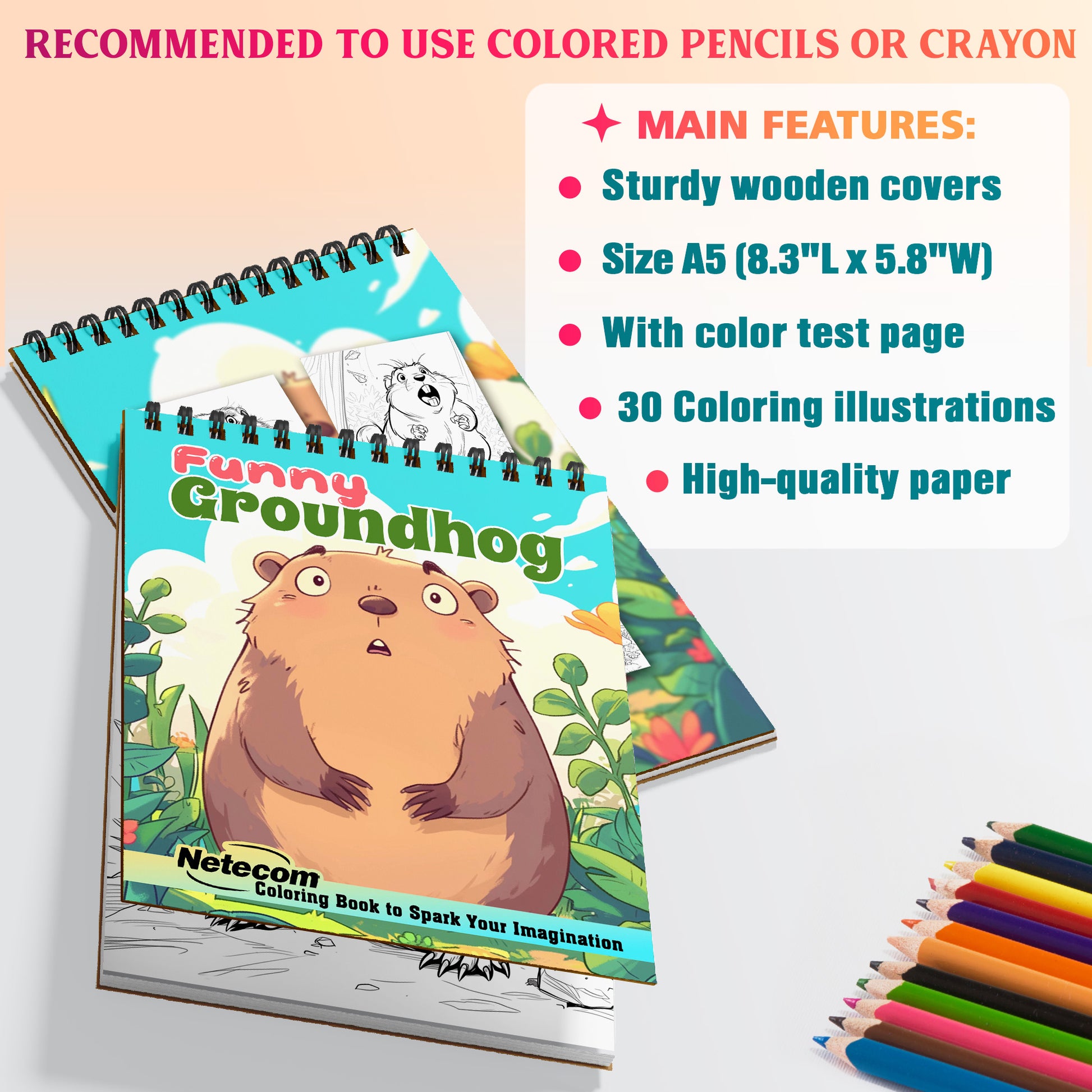 Netecom Funny Groundhog Coloring Sheets For Adults