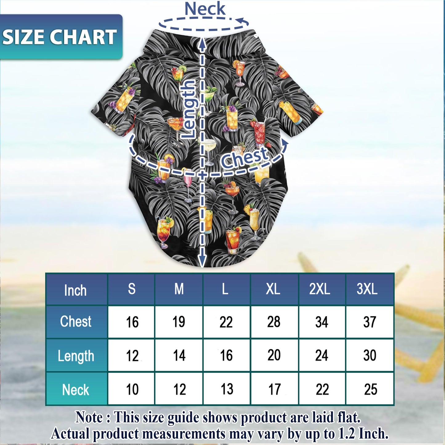 Netecom Matching Proud Bartender Cocktails Hawaiian Shirt for Pet and Owner, Tropical Aloha Summer Shirt, Cocktail Drink Print Outfit for Dog and Human, Casual Beach Vacation Wear