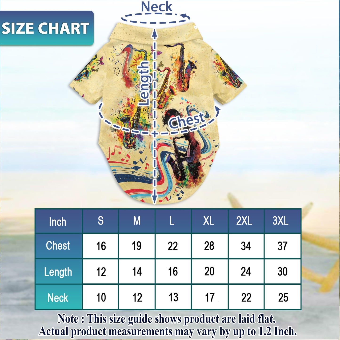 Netecom Matching Saxophone Hawaiian Shirt for Dog and Owner, Saxophone Is My Life Aloha Summer Shirt, Music Print Button Down Outfit for Pet and Human, Beach Vacation Casual Wear