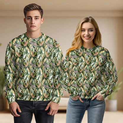 Wild Animals Sweatshirt, 3D All Over Print Tropical Jungle Crewneck Pullover for Men Women, Safari Animal Lover Gift - Netecom
