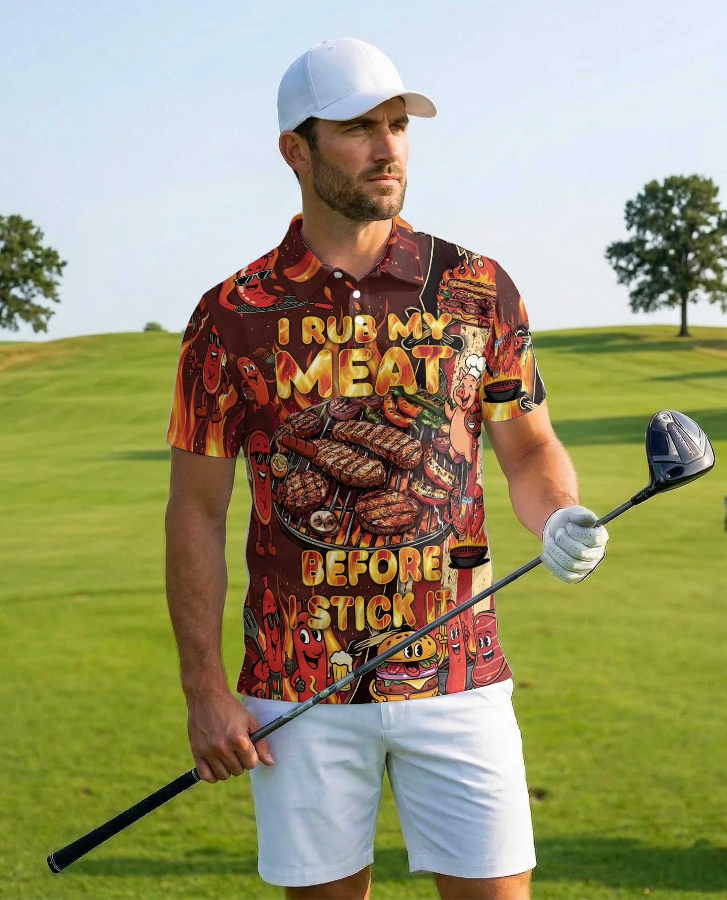 Funny BBQ Grilling Polo Shirt for Men – Grill Master Style | Netecom