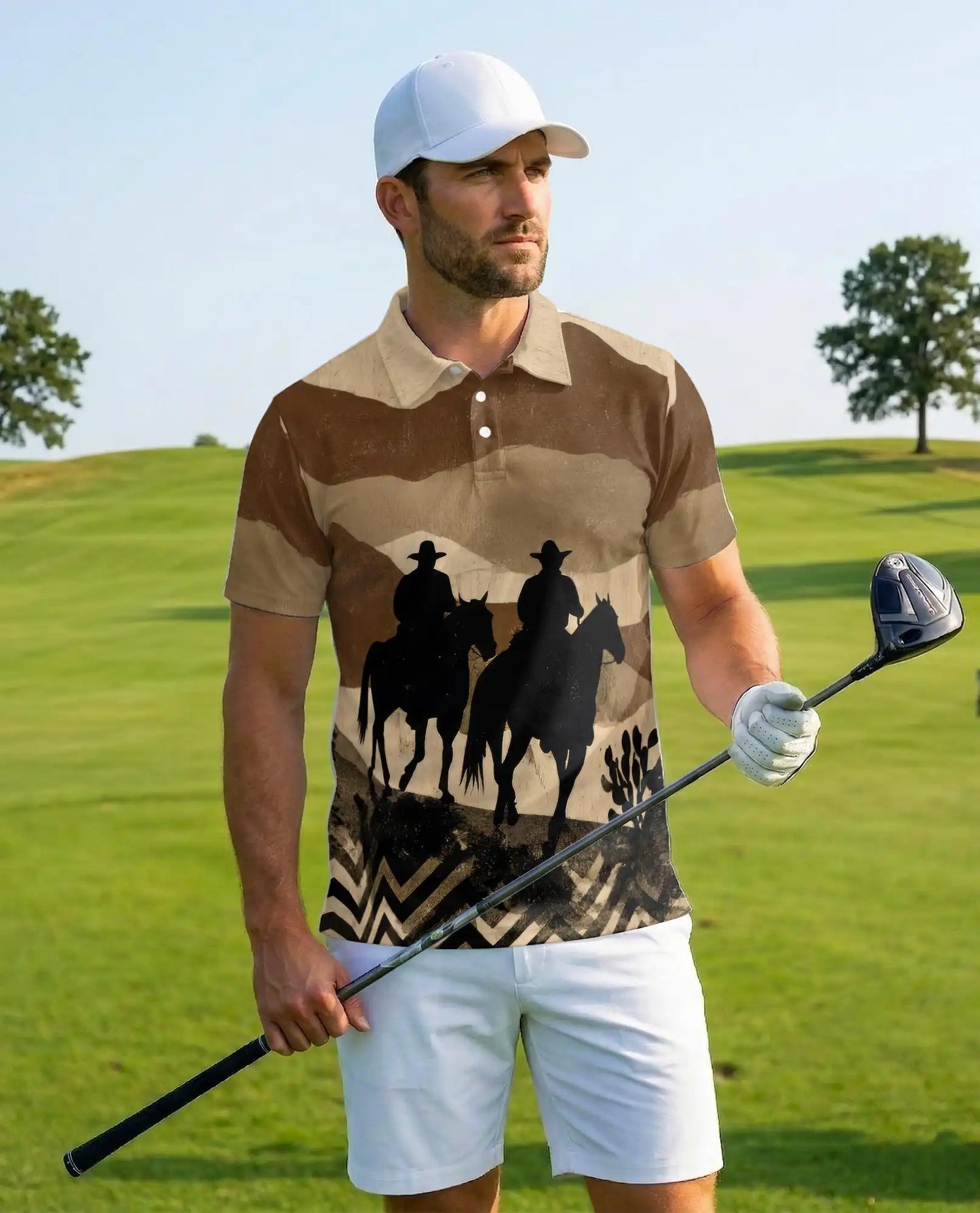 Western Cowboy Polo Shirt - Rustic Ranch Rider Style | Netecom