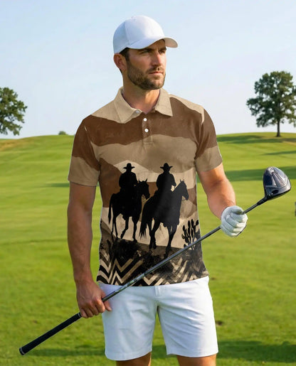 Western Cowboy Polo Shirt - Rustic Ranch Rider Style | Netecom