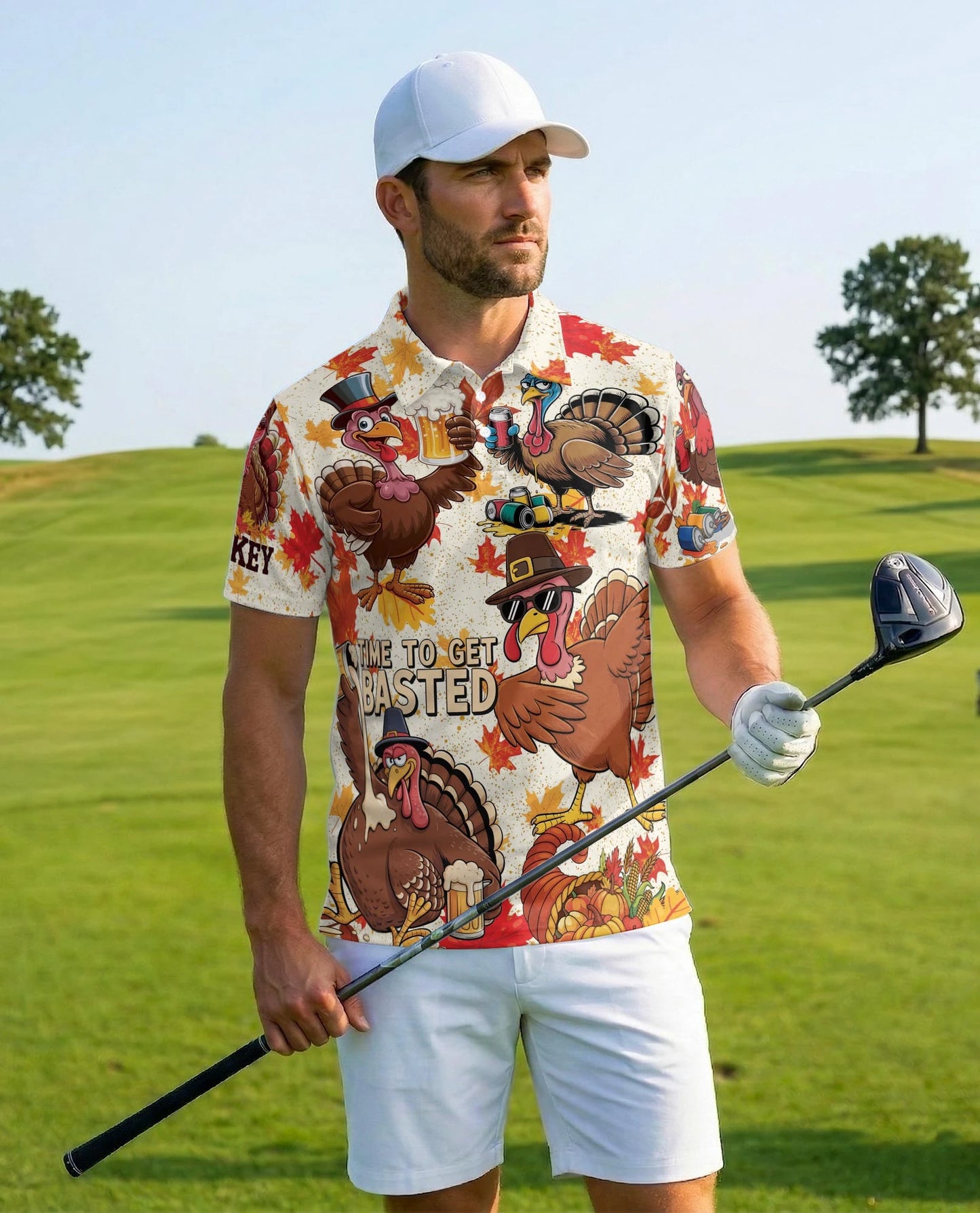 Thanksgiving Turkey Beer Polo Shirt for Men – Funny Holiday Style | Netecom