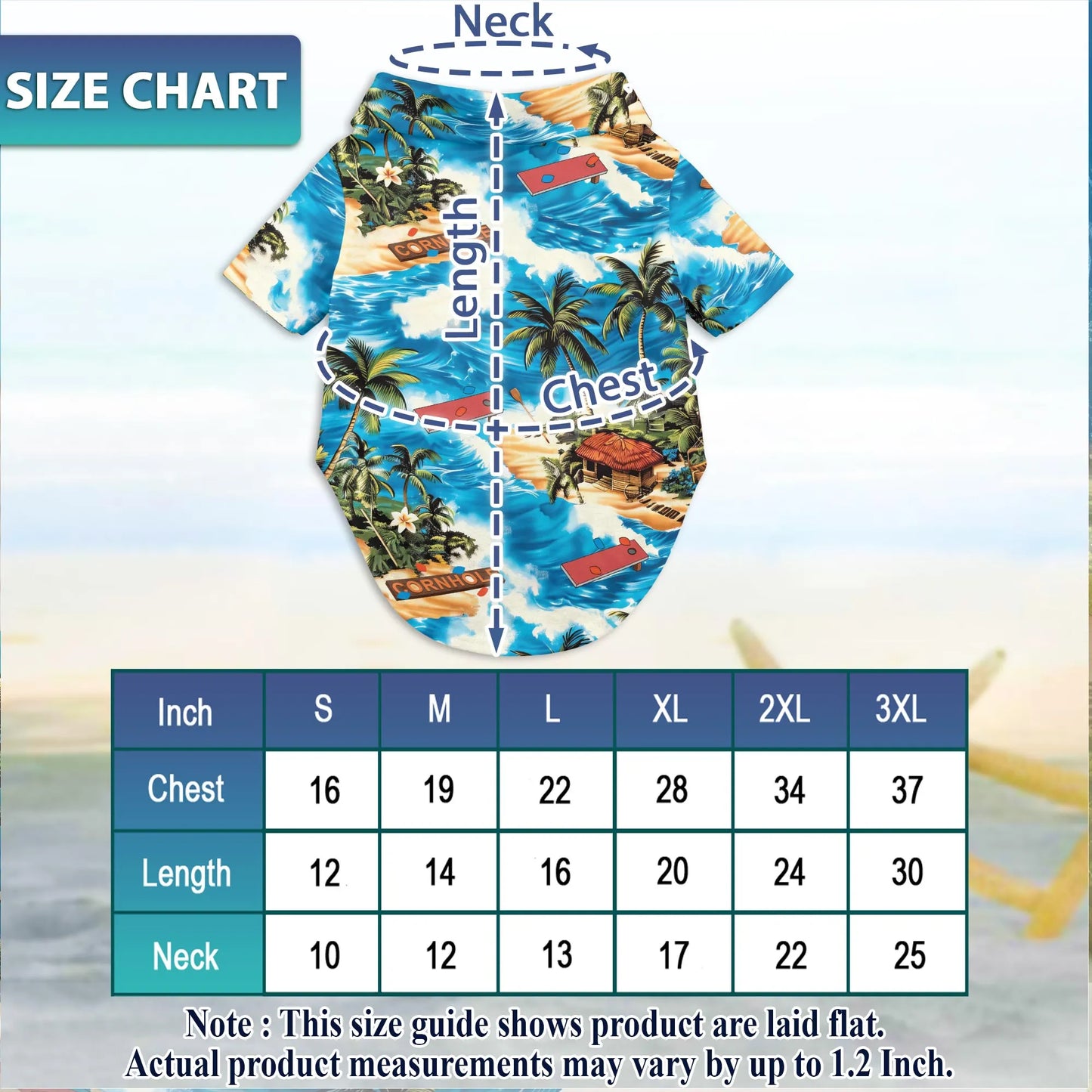 Matching Dog and Owner Hawaiian Shirts – Beach Cornhole Game Summer Outfit