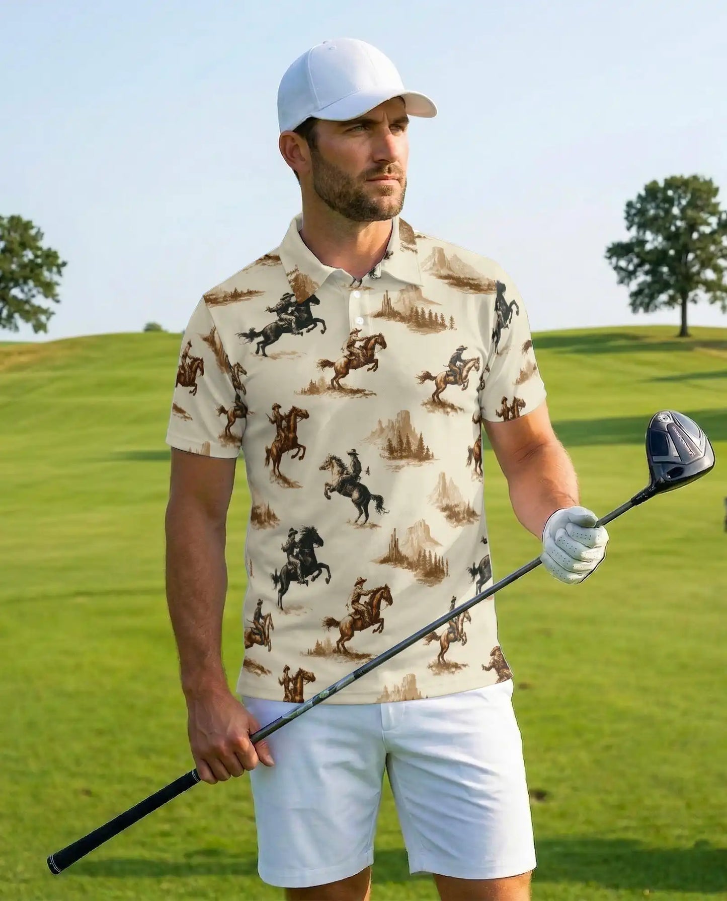 Western Cowboy Polo Shirt for Men – Vintage Ranch Style | Netecom