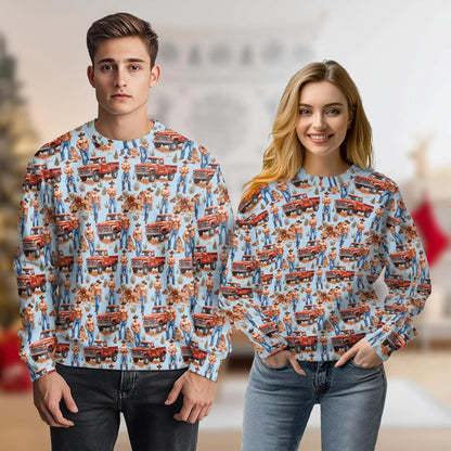 Vintage Cowboy Sweatshirt, 3D All Over Print Western Cowboy Crewneck Pullover for Men Women, Rodeo Country Lover Gift - Netecom