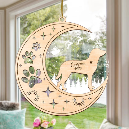 Netecom Westie Dog Memorial Suncatcher, Personalized Dog Christmas Ornament, Bereavement Gifts for Loss of Pet, Dog Death Sympathy Gifts Pet Loss Sun Catchers, Dog Grief Gift