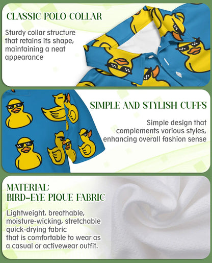 Cool Duck Polo Shirt – Funny Sunglasses Print | Netecom