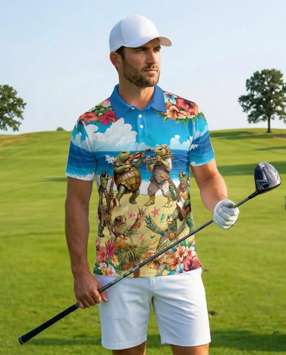 Turtle Beach Band Polo Shirt – Tropical Music Style | Netecom