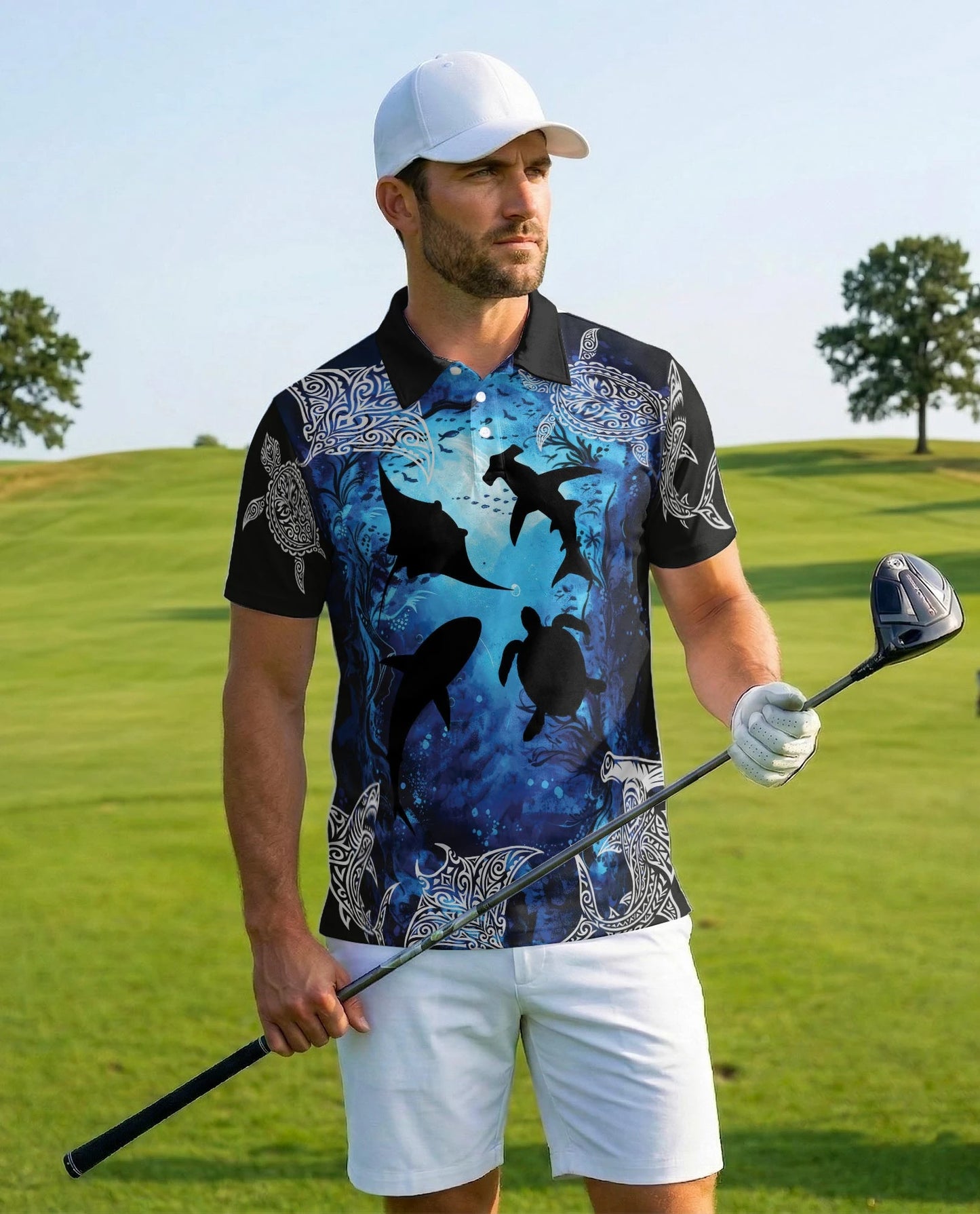 Amazing Ocean World Polo Shirt for Men – Tropical Marine Life Style | Netecom